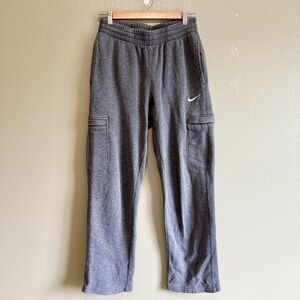 Vintage Nike Mens Mini Swoosh Wide Leg Cargo Sweatpants- Small